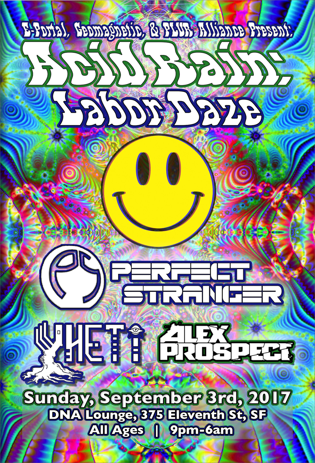 DNA Lounge Acid Rain Labor Daze, 3 Sep 2017 (Sun)